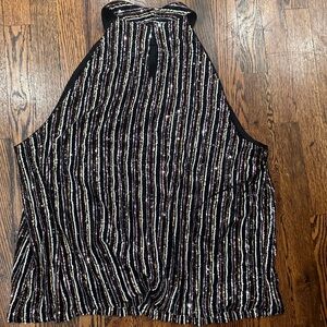 NEW Cable & Gauge 3X Halter Sleeveless dressy Sequined sparkly metallic NWT